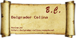 Belgrader Celina névjegykártya